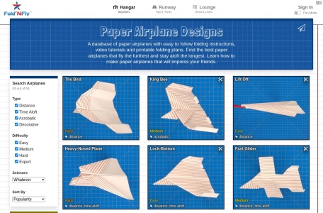 Fold ‘N Fly » Paper Airplane Folding Instructions