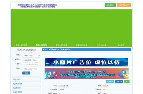 美国地址生成器