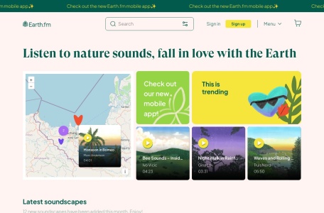 Earth.fm App: Listen to nature sounds