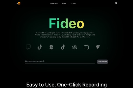Fideo Live Record Software Official Website